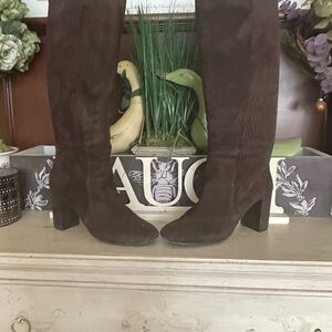 Vince Camuto Brown Suede Knee-High Boots